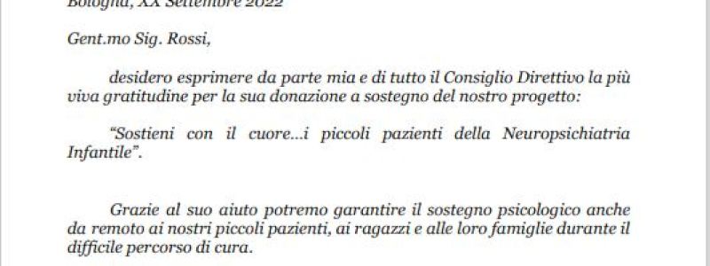 Una Lettera speciale per Te